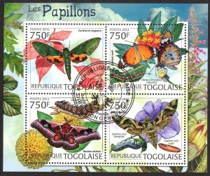 Togo 2012 Butterflies Sheet Used / CTO