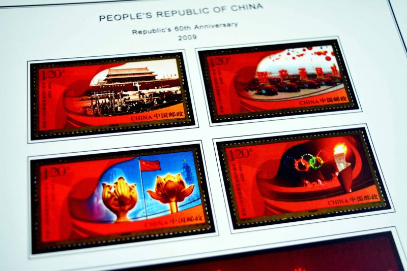 COLOR PRINTED CHINA P.R.C. 2000-2010 STAMP ALBUM PAGES (170 illustrated pages)