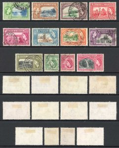 Trinidad and Tobago SG267/59 QEII 1953-59 Set of 12 Used