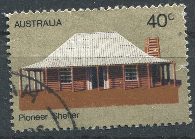 Australia Sc#535 Used, 40c multi, Pioneer Life in Australia (1972)