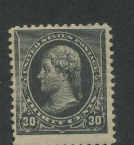 1890 US Stamp #228 30c Mint Hinged F/VF Original Gum Faults Catalogue Value $280 