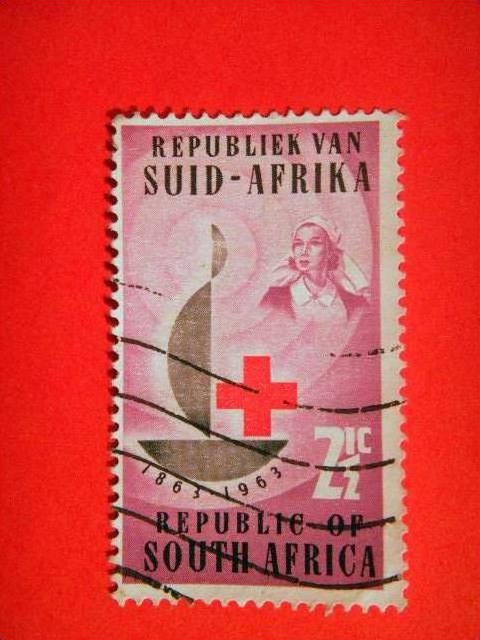 SOUTH AFRICA ,1963, used 2½c, Cent of Red Cross. Inscr ?1863?1963?.