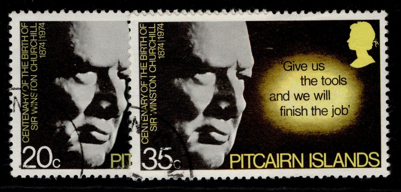 PITCAIRN ISLANDS QEII SG155-156, complete set, FINE USED. 