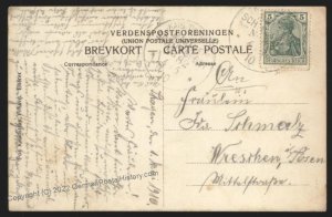 Germany 1910 Navy SMS Preussen MSP59 North See Baltic Tour Cover 107478