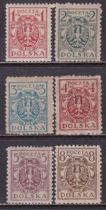 Poland 1920-2 Sc 149-52C Stamp MNH