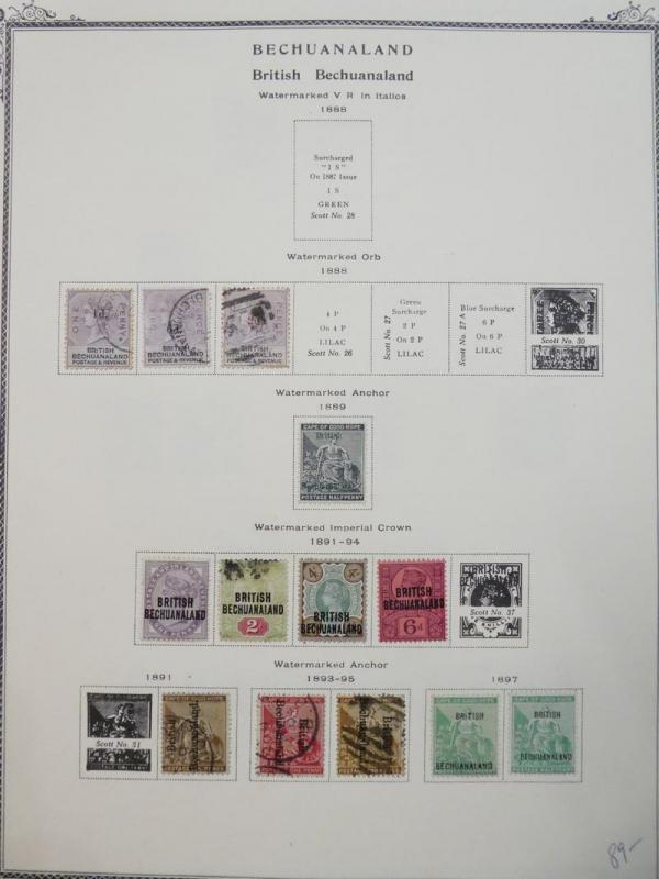 EDW1949SELL: Briefmarken Bechuanaland & Protectorate Auswahl Quality VF Mog &