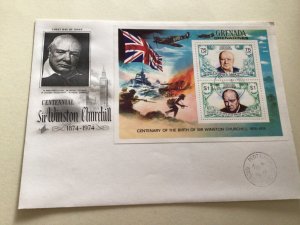 7Sir Winston Churchill 1974 Grenada Grenadines cover A13608