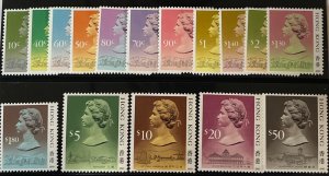 Hong Kong 1991 SC 490c-504c, 532b-533b MNH Set