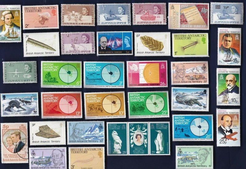 50 All Different BRITISH ANTARCTIC TERRITORY Stamps