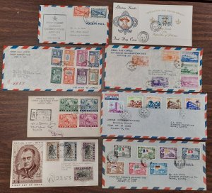 LIBERIA 1940's - 60's Group of 59 different FDC's, VF, all shown