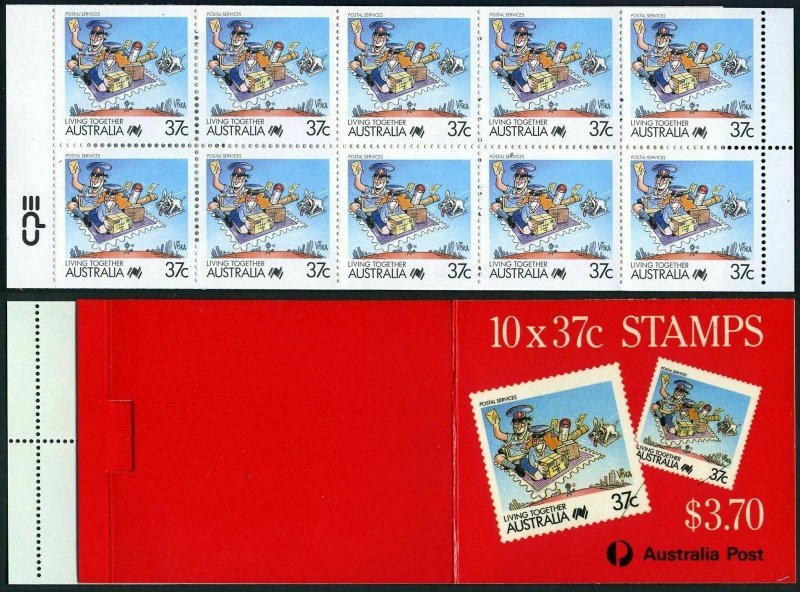 Australia 1063a booklet,MNH. Michel 1085 MH. Cartoons 1988.Postal services.