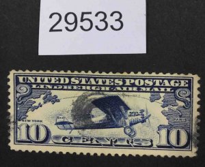 US STAMPS  #C10 USED LOT #29533