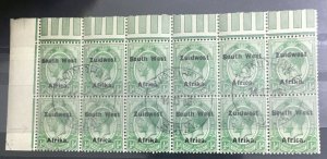 MOMEN: SOUTH WEST AFRICA SG #29 BLOCK OF 12 USED LOT #60495