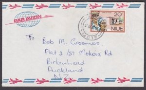 NIUE 1978 20c rate airmail cover to New Zealand.............................U756