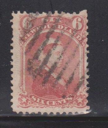 NEWFOUNDLAND Scott # 35 Used - 6 Cent Queen Victoria