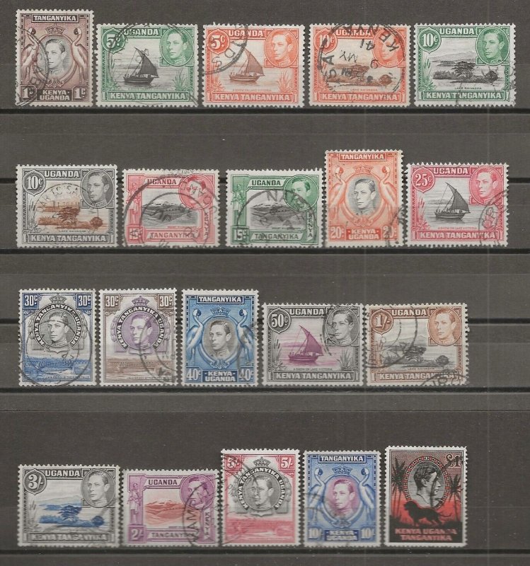 KENYA, UGANDA & TANGANYIKA 1938/54 SG 131/50b USED Cat £50