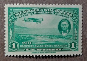 Nicaragua #C236 1c Will Rogers & View of Managua MNH (1939)