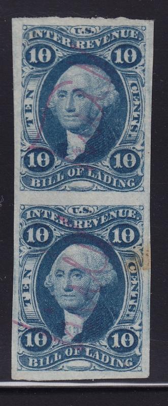 R32a Imperf Pair VF-XF neat cancel revenue nice color cv $ 300 ! see pic !