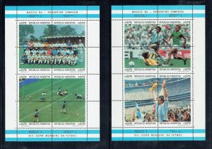 Argentina Scott 1569/70 1986 DIEGO MARADONA World Cup Sheetlet MNH CV$22.00