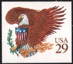 SC#2595 29¢ Eagle & Shield Booklet Single (1992) SA