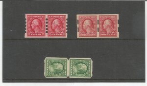 US VENDING STAMP PAIR COLLECTION, MH