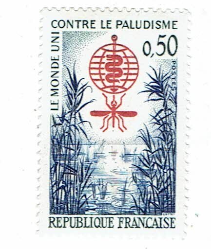FRANCE  SCOTT#1032 1962 50c WHO MALARIA ERADICATION - MLH