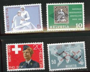 Switzerland Scott 462-65 MNH**  1965 stamp set