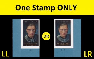 US 5821a Ruth Bader Ginsburg imperf NDC plate single MNH 2023