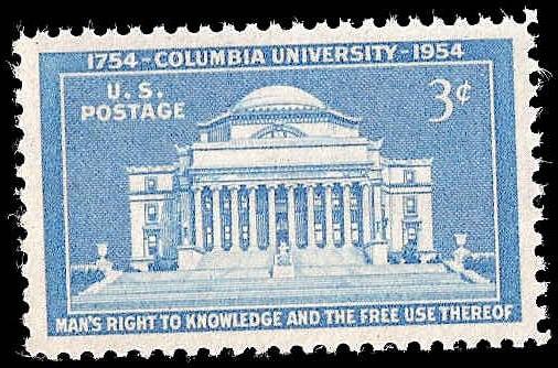 # 1029 MINT NEVER HINGED COLUMBIA UNIVERSITY 200TH ANNI