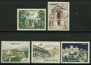 Monaco # 474-78, Mint Never Hinge