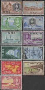 Tonga 1953 SG101-111 1d to 2/- series (11) MLH