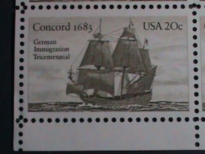​UNITED STATES -1983 SC#2040 CONCORD SHIP 1683 MNH BLOCK OF 4 VERY FINE