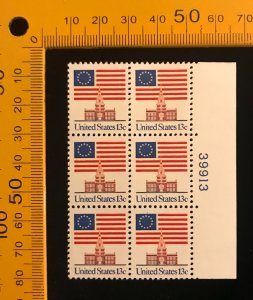 1622C Plate Block of 6, MNH, VF Centering