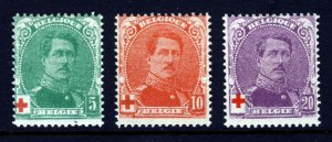 BELGIUM 1914 Red Cross Fund Set SG 154 to SG 156 MINT