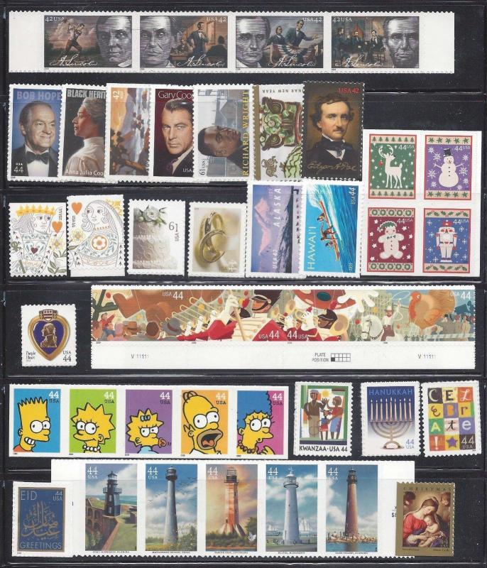 US 2009 Commemorative Year Set with 41 Stamps MNH