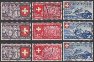 Switzerland 247-255 Used CV $21.05