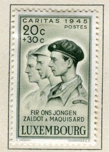 LUXEMBOURG; 1946 early War Victims Fund fine Mint hinged 20c. value