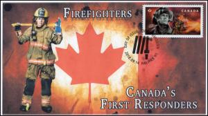 CA18-043, 2018, First Responders, Pictorial, FDC, Firefighters