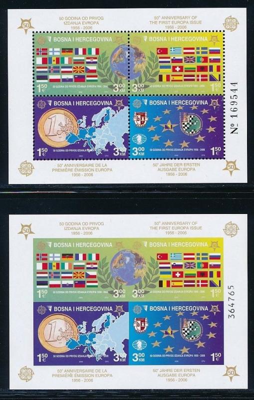 Europa Bosnia Herzegovina - Souvenir Sheets 2x MNH (2006)