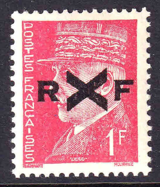 FRANCE 437 LOCAL MENTON LIBERATION OVERPRINT OG NH U/M VF