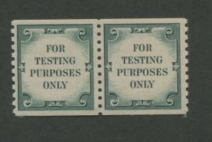 1980 US For Testing Purposes Only Test Stamp #TD109c Mint Never Hinged Pair