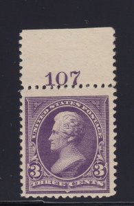 253 Plate # VF OG mint never hinged with nice color cv $ 360 ! see pic !