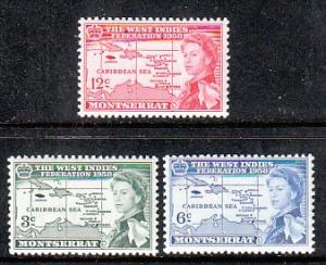 Montserrat Maps 143-145 MNH VF