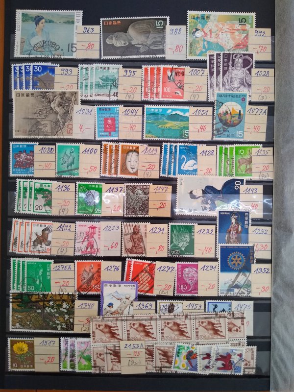 Japan old stamps used big lot