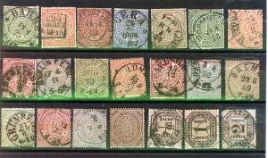 Germany, N. German Confed, All Different (21 pcs) Mostly used