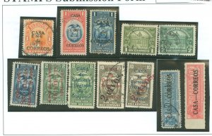 Ecuador #RA1-RA3/RA10-RA11/ Used Single