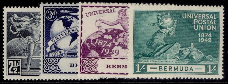 BERMUDA GVI SG130-133, 1949 ANNIVERSARY of UPU set, M MINT. 