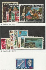 New Zealand, Postage Stamp, #353-9, 421-8, 434 Mint NH, 1960-69