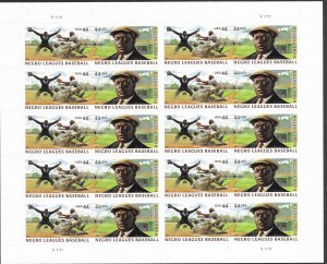 US #4466 MNH Sheet.  Negro Leagues Baseball.