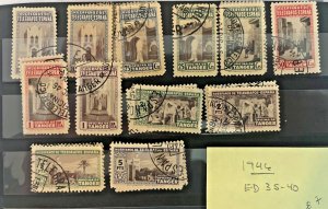 Spanish Moroccan stamps: 1946, Tanger, Huerfanos de Telegrafos, Edil 35-40, used